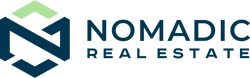 Nomadic Blue Text Logo